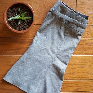 Gray fit and flare skirt